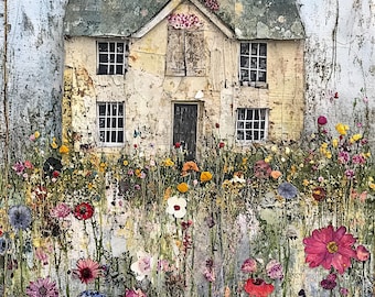 Whimsical Farmhouse Art: Mixed Media Printable Images (Digital Download)