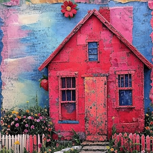 Whimsical Homes Printable Art Images | Whimsical Houses & Creative Designs | High-Quality JPGs | Digital Download | Ideal for Sublimation