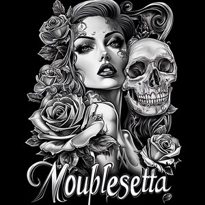 Attraktive Frau Schädel Chicano Art Clipart, 13 hochwertige JPGs, mexikanischer Tag der Toten, Chola Chicana Kartenherstellung, Clip Art