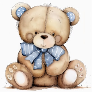 15 Teddy Bear PNG + JPG Images Clipart with Balloons, Digital png for Baby Shower, DTG T-Shirt, Mug, Tumbler Sublimation & Scrapbooking Art