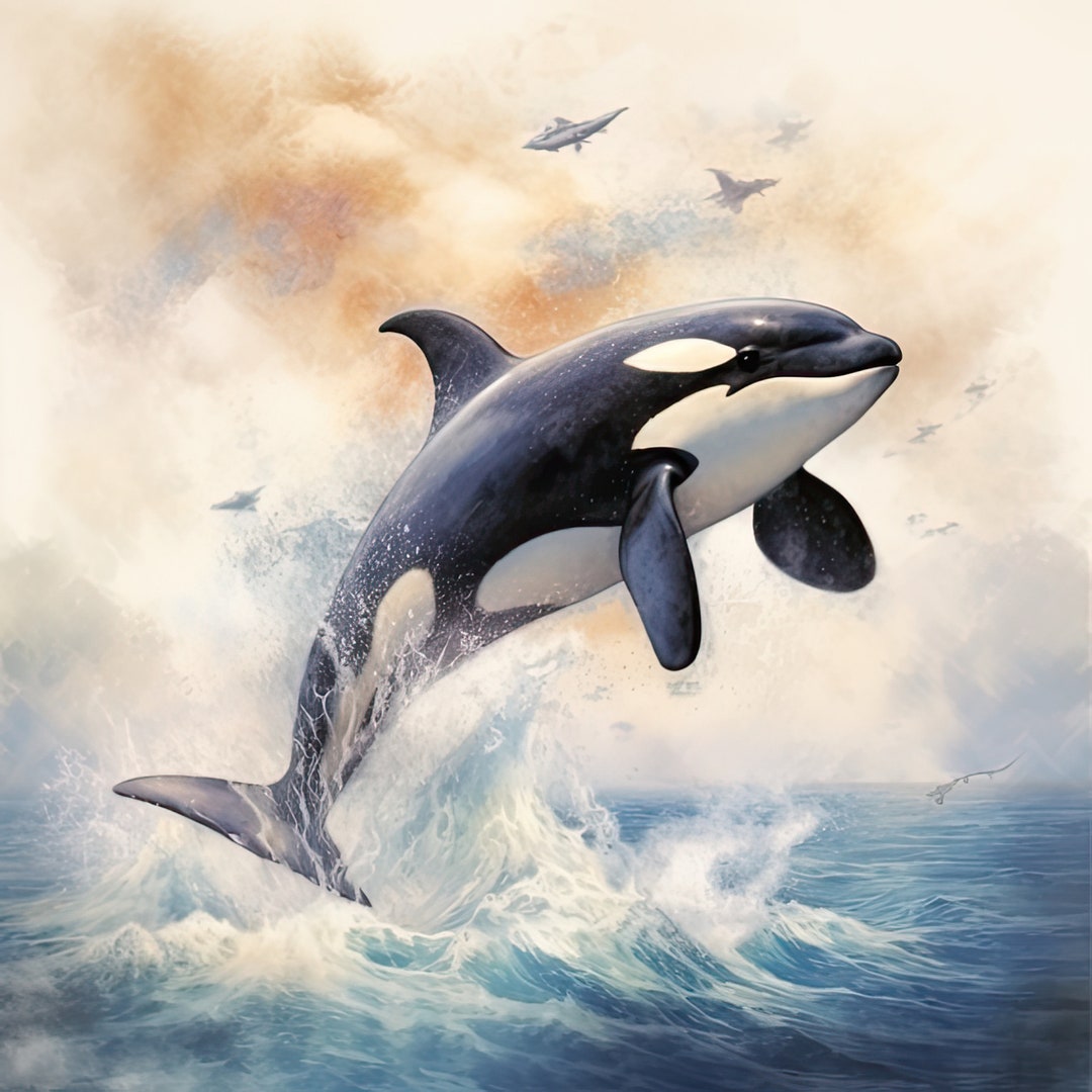 Killer Whale Clipart 10 High Quality Images, 300 DPI Digital Download ...