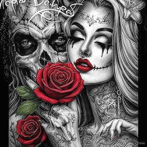 Attraktive Frau Schädel Chicano Art Clipart, 13 hochwertige JPGs, mexikanischer Tag der Toten, Chola Chicana Kartenherstellung, Clip Art