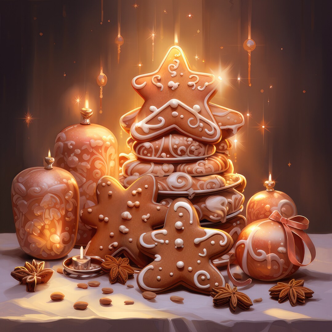 Weihnachtsplätzchen Clipart 14 Hochwertige JPGs Lebkuchenmann Etsy.de