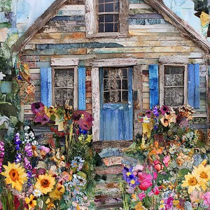 Whimsical Homes Printable Art Images, Digital Download Clipart, Quirky ...
