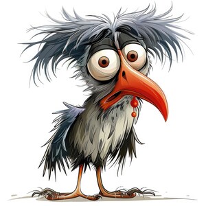 Hermosos y lindos dibujos de pájaros, 21 imágenes de alta calidad, dibujos de pájaros extravagantes, ilustraciones de pájaros, arte digital de pájaros, ilustraciones de pájaros divertidos y locos