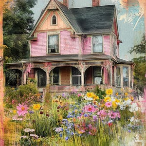 Whimsical Homes Printable Art Images | Whimsical Houses & Creative Designs | High-Quality JPGs | Digital Download | Ideal for Sublimation