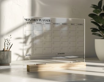 Custom Acrylic Desk Calendar 2025, Weekly Planner, Dry Erase Board
