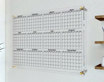 Large Wall Calendar, Acrylic Yearly Calendar 2024, Acrylic Annual Calendar 2024, Acrylic Calendar Yearly Planner Board