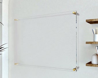 Tablero de borrado en seco de acrílico en blanco para oficina en casa, calendario de pared grande transparente, placa de acrílico transparente, tablero de vidrio, tablero de notas de mensaje flotante