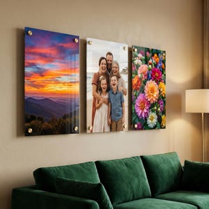 Impresión fotográfica acrílica personalizada, placa de arte mural moderno