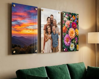 Impresión fotográfica acrílica personalizada, placa de arte mural moderno
