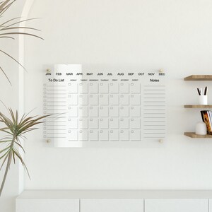 Dry Erase Calendar, Family Planner, Family Wall Calendar, Acrylic Family Calendar, Personalized Dry Erase Board, Large Wall Calendar