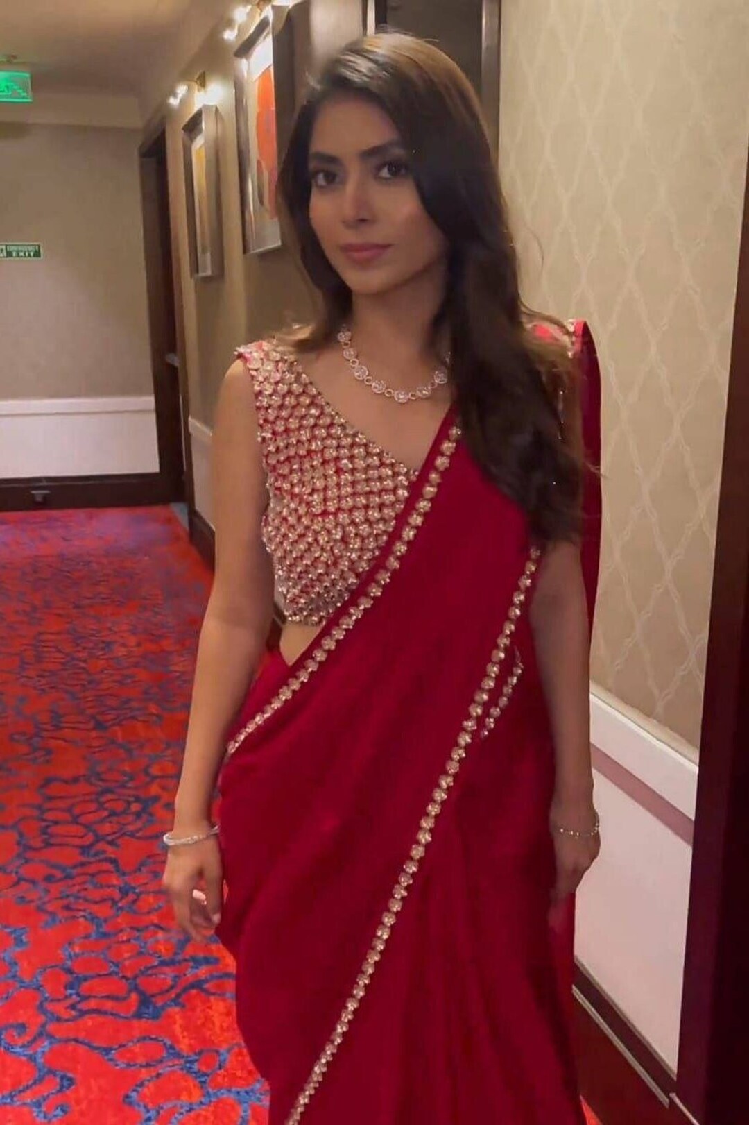 party wear saree stylish