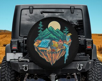 Jeep Tire Cover Mountain - Etsy
