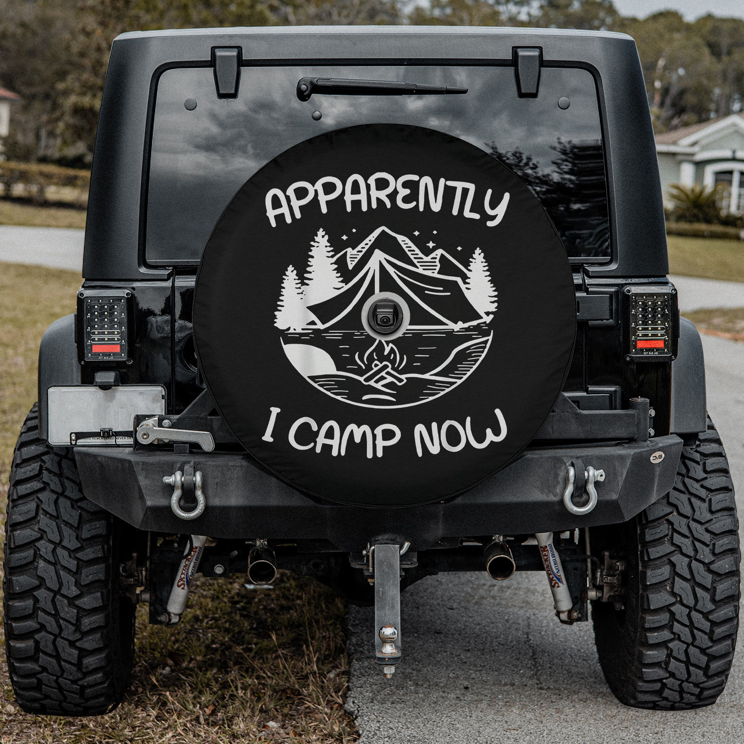 Funny Camping Gifts Apparently I Camp Now Spare Tire Cover Designed  Sold  By Substantial Bossk Rose