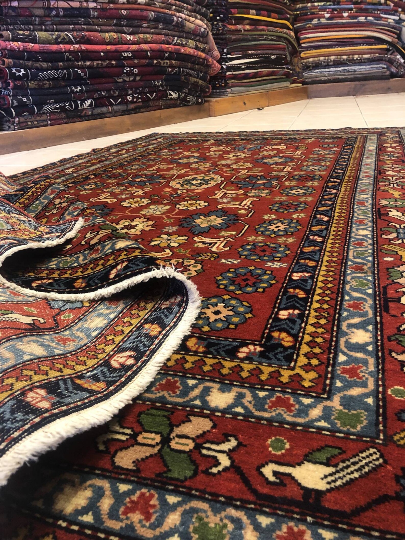 Large Persian Rugbright Persian Carpet Red Oriental Rug Etsy