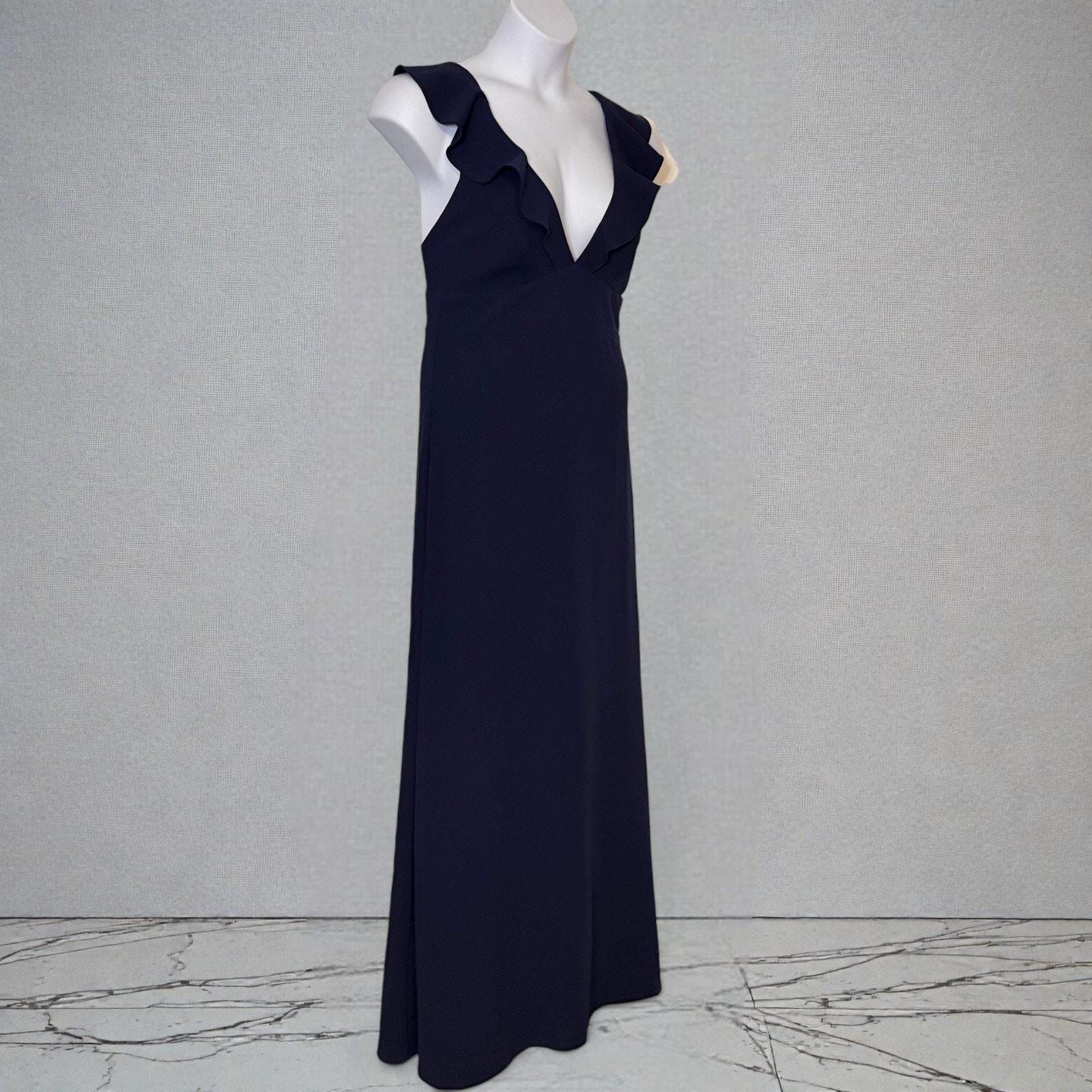 green emerald velvet dress Lace & Jersey Empire Waist Gown with Cowl Back Detail main image 0