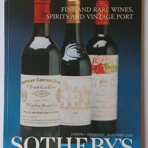 Sotheby's Auktionskatalog Finest and Rarest Wines, Spirits and Vintge Port London 18. October 2000 Sale LO0618