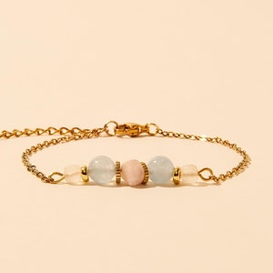 Pisces astro bracelet natural stones - Pisces bracelet - Pisces sign jewelry - Zodiac sign jewelry - Pisces stones