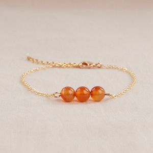 Bracelet perlé de cornaline de 2 mm, bracelet en pierre précieuse micro  rond micro rond en perle minuscule, bracelet minimaliste pour  filles-femmes, bracelet en pierre de cornaline -  France