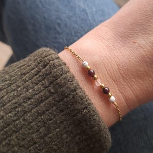 Bracelet Astro Bélier - Le bracelet du bélier en pierres naturelles et carte signe illustrée - Idée cadeau Bélier