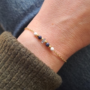 Bracelet Astro Verseau - Le bracelet du verseau en pierres naturelles et sa carte signe - Idée cadeau verseau