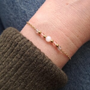 Bracelet Astro Cancer - Bracelet du cancer en pierres naturelles et sa carte signe - Idée cadeau signe du cancer