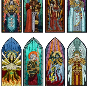 Gothic Stained Glass Walls for Wargaming Terrain building