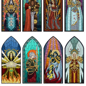 Gothic Stained Glass Walls for Wargaming Terrain building