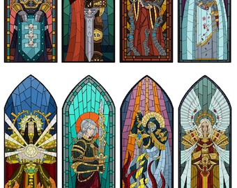 Gothic Stained Glass Walls for Wargaming Terrain building