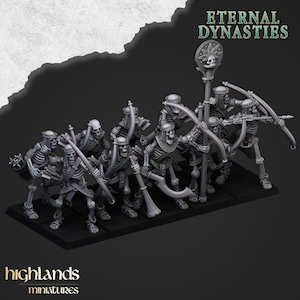 Eternal Dynasties Skeleton Archers for Wargaming by Highland Miniatures