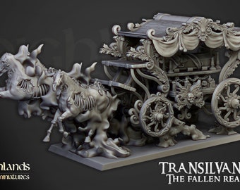Carro da guerra Black Coach War Gaming per eserciti di non morti fantasy di Highland Miniatures