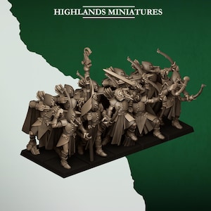 Feral Elves Archers Regiment for Fantasy Wargaming by Highland Miniatures