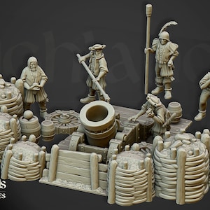 Sunland Artillery Battery Mortar for Fantasy Wargaming by Highland Miniatures