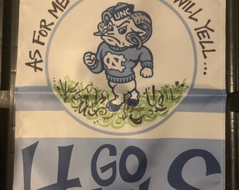 north carolina tar heels garden flag