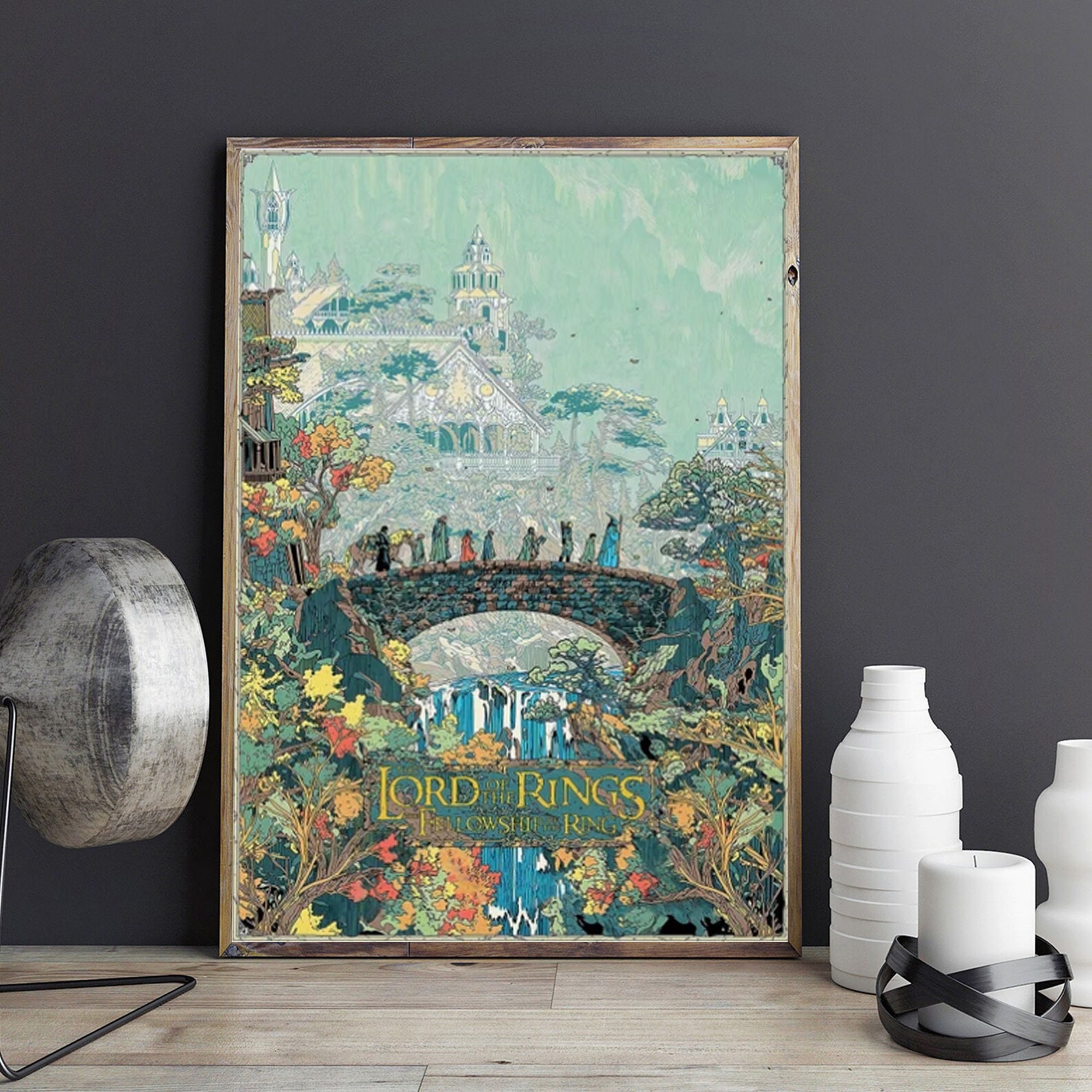 Lord of the Rings Poster LOTR Fellowship of the Ring Wall Etsy