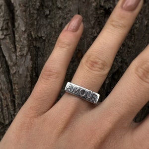 Signet Rings, Gothic Date Ring, Stackable Year Ring Signet Rings, Gothic Date Ring, Stackable Year Ring