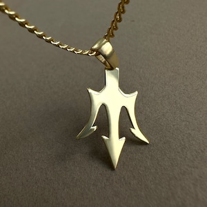 925 Sterling Silver Trident Necklace, Poseidon Trident Pendant, Greek Goddess Necklace, Trident Charm, God of Sea Pendant, Christmas Gift