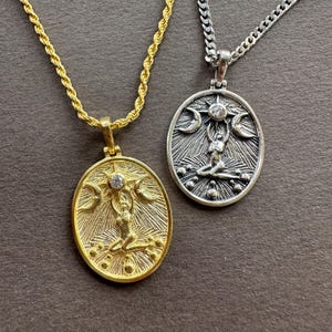 925 Sterling Silver Goddess Asteria Necklace, Greek Mythology Necklace, Goddess of the Stars Pendant, Gothic Jewelry, Gift for Her