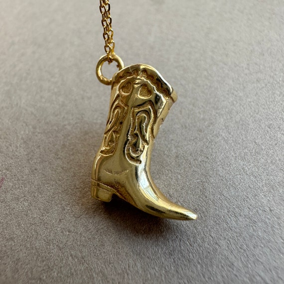 Western Cowboy Boots Necklace Mushroom Abstract Face Copper Plated Collarbone Chain Teen Necklaces for (Gold One Size)　並行輸入品 Cowboy Boot Necklace: Braided Leather, Western Jewelry - Etsy UK