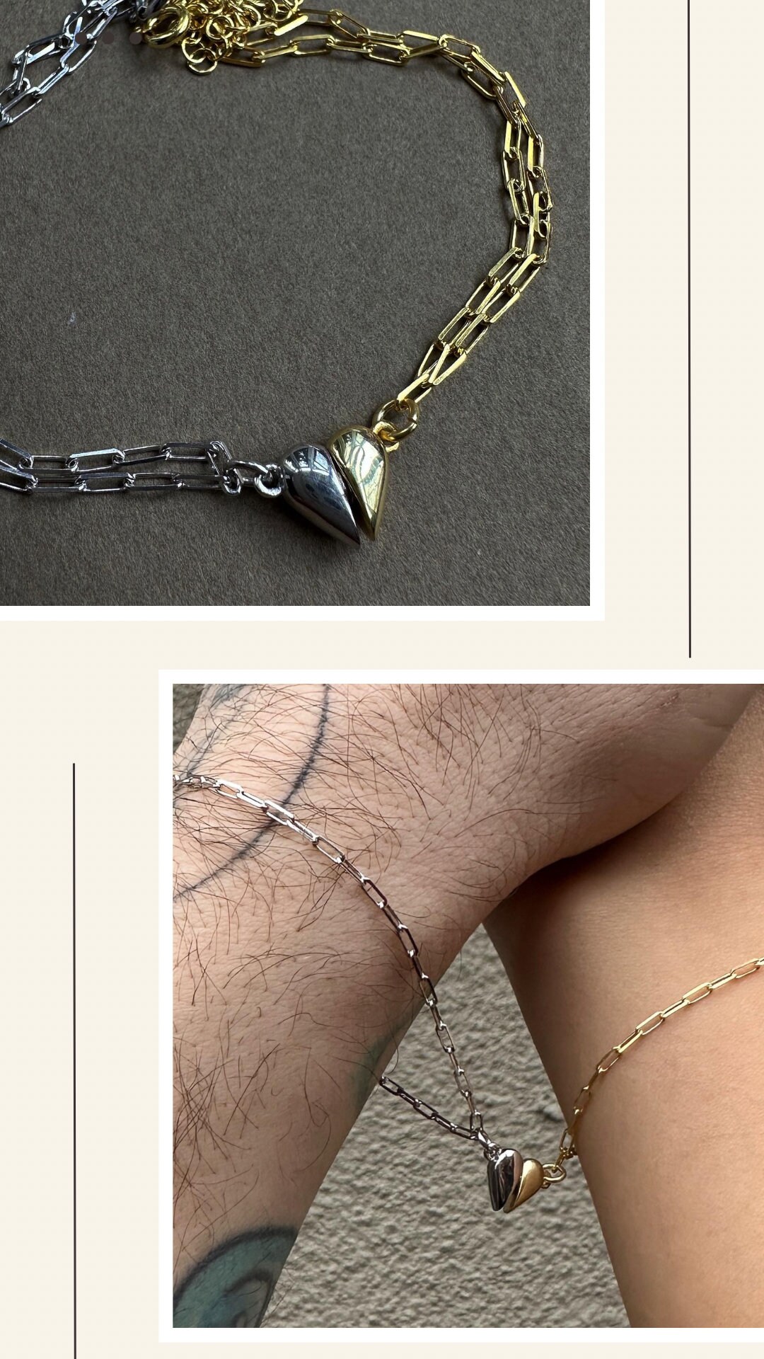 Braccialetti Magnetici Coppia - 2 Pezzi Corda Intrecciata Con Magnete, Regolabili, Regalo Per Coppie, Nero - Foto 12