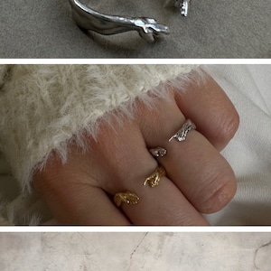 Hand of God Giving Life to Adam Ring,Creation of Adam,Unique and Meaningful:Creation of Adam Hand Gesture Ring,Michelangelo,Mothers Day Gift zdjęcie 2