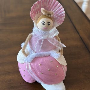 Handcrafted Decorative Seashell Doll Figurine