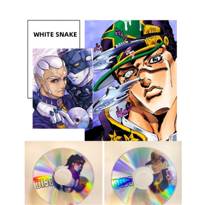 White Snake is Here Kujo Jotaro Disc Memory Stand Disk Stone - Etsy Canada - Does Jotaro Get His Memory Disc Back