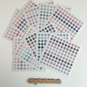 Washi Dot Sticker - Minimalistische Bullet Organisation Sticker für Planner, Journal, Kalender Sticker
