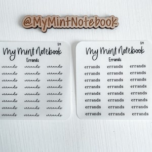 Guión de recados: pegatinas pequeñas minimalistas escritas a mano para planificador, diario y calendario Pegatina