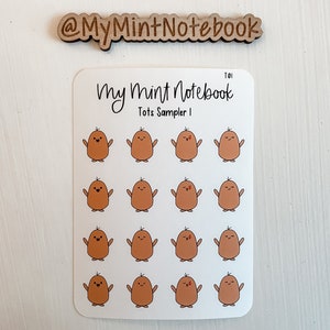 Tot Sampler 1 - Pegatinas minimalistas dibujadas a mano para planificador, diario y calendario Pegatina