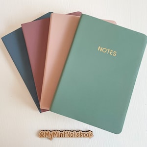 Cuaderno A6 - Cuaderno minimalista portátil para tomar notas con forro