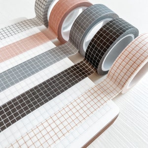 Grid Washi Tape - Minimalist Washi Tape, Patterned