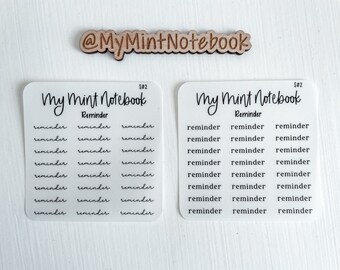 Script de rappel - Petits autocollants manuscrits minimalistes pour planificateur, journal, autocollant de calendrier